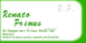 renato primus business card